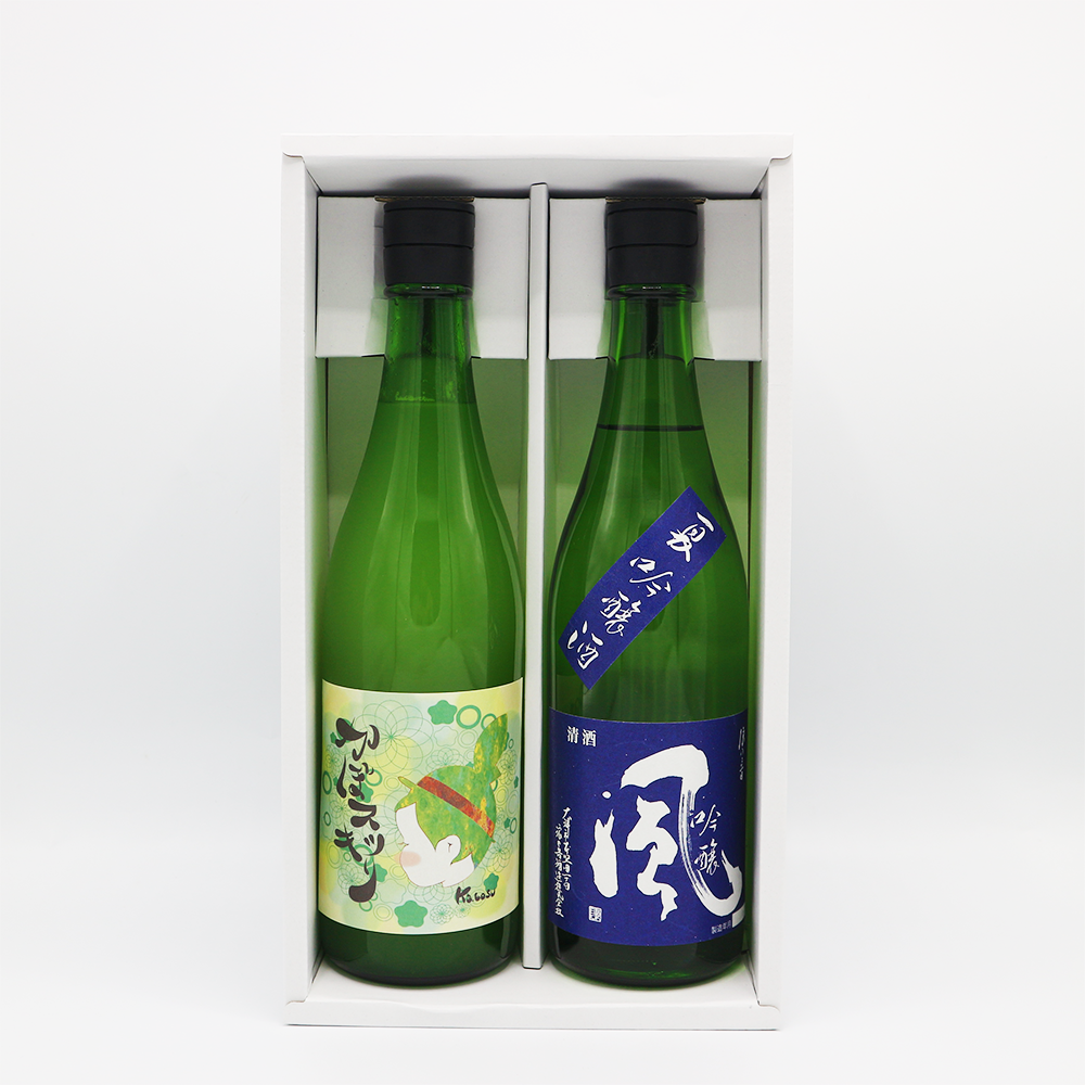 お中元限定セット【夏吟醸生「風」1本・かぼスッキリ1本】720ml2本セット(NGK-30)